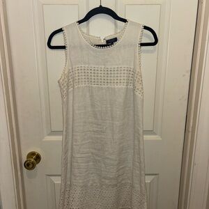 Kaari Blue Cream Lace Mini Dress